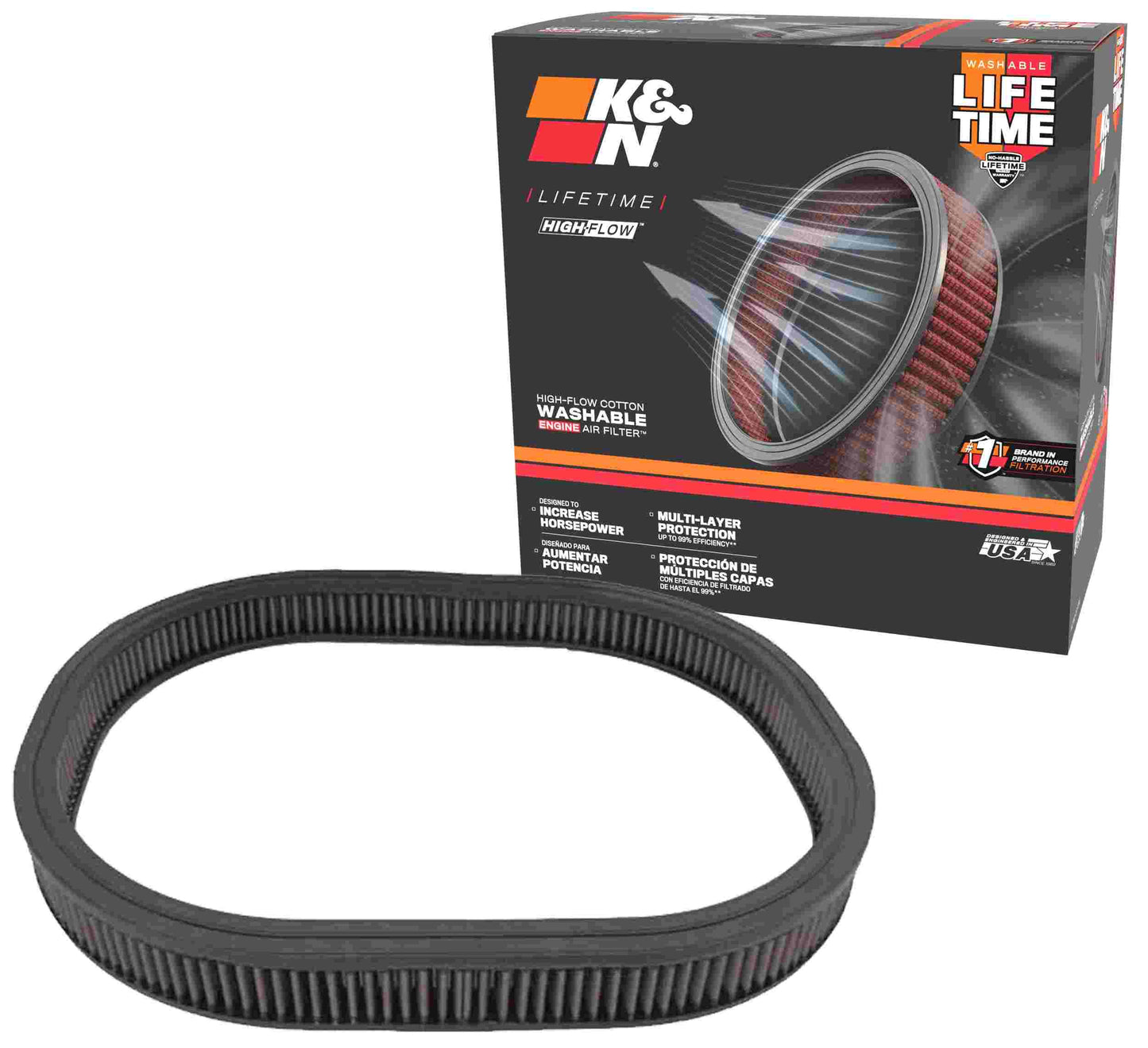 K&N Engineering K&N Replacement Air Filter MOPAR 383,440 SIX-PAC 1969-72 E-1980