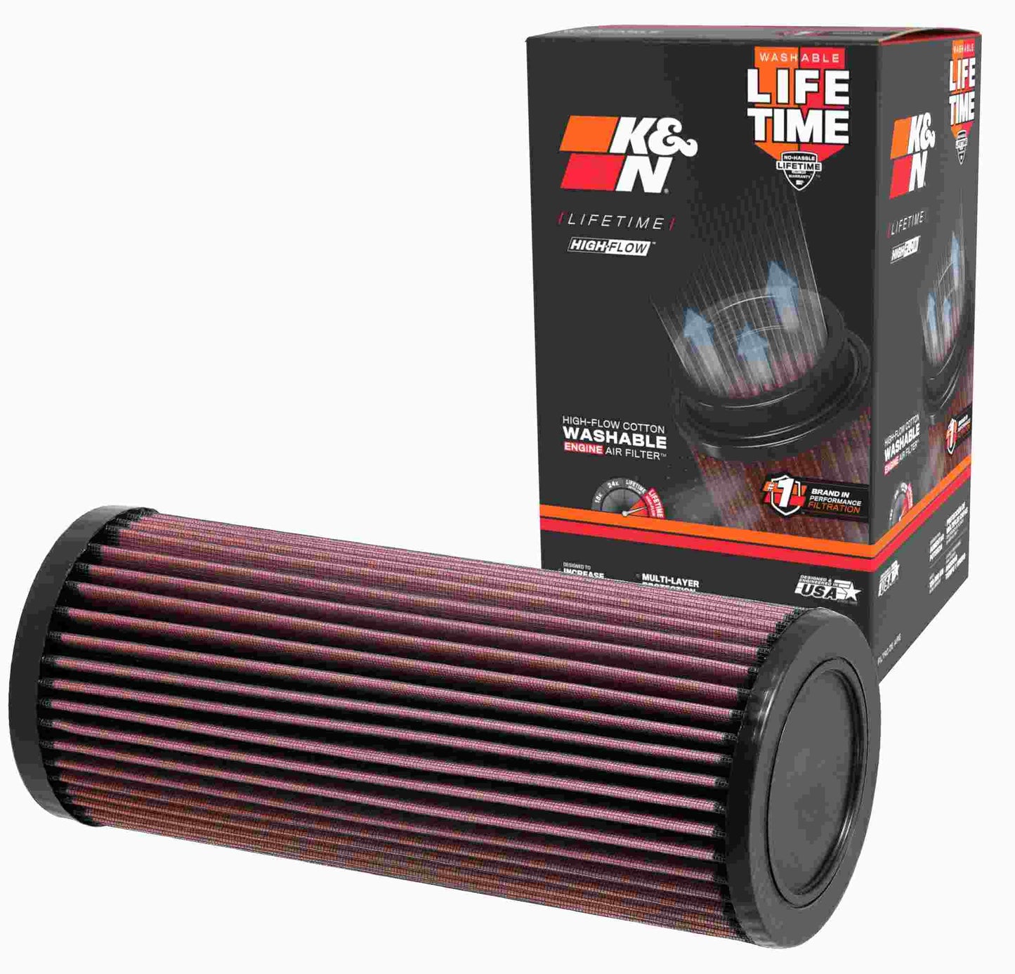 K&N Engineering K&N Replacement Air Filter CHEVROLET EXPRESS VAN 4.8L/6.0L-V8; 08 E-1986