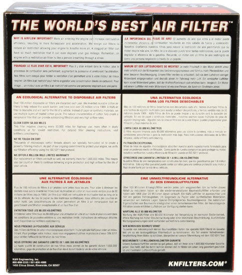K&N Engineering K&N Replacement Air Filter HONDA PRELUDE L4-2.0L 88-91 E-2425