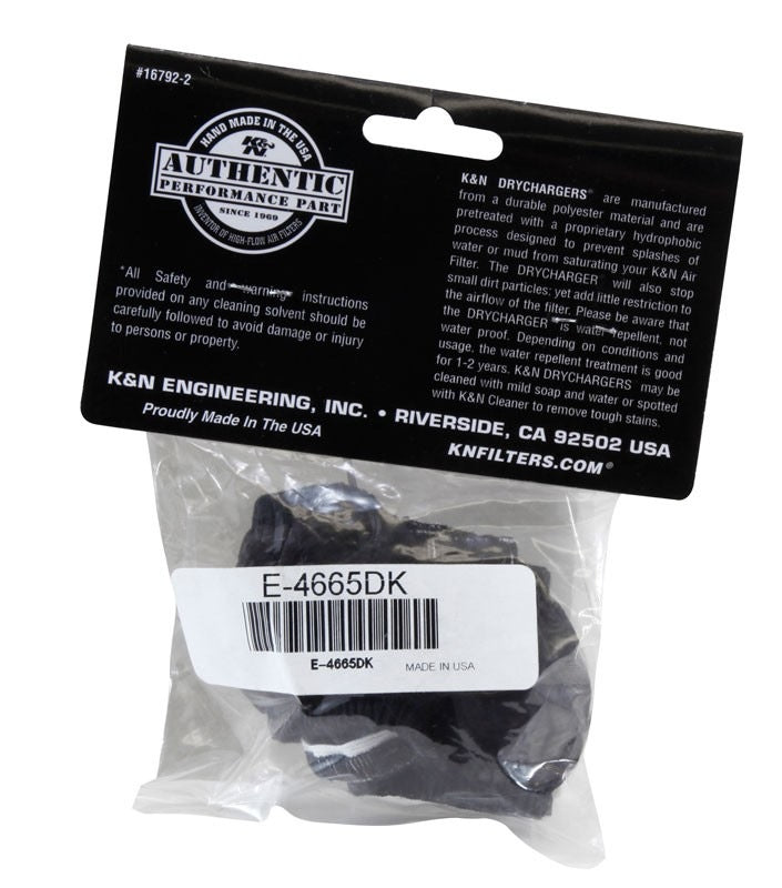 K&N Engineering K&N Drycharger Wrap Black 140mm ID 57mm H E-4665DK