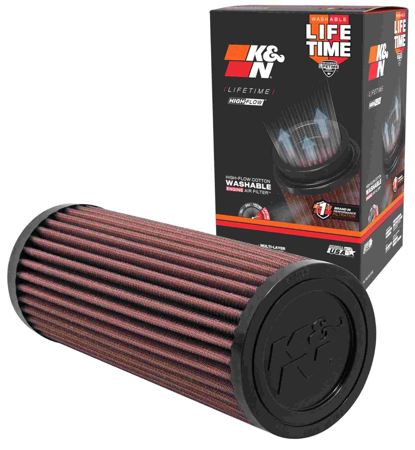 K&N Engineering K&N Replacement Industrial Air Filter for Bobcat / Case Intl. / Caterpillar / Hitachi / John Deere E-4961