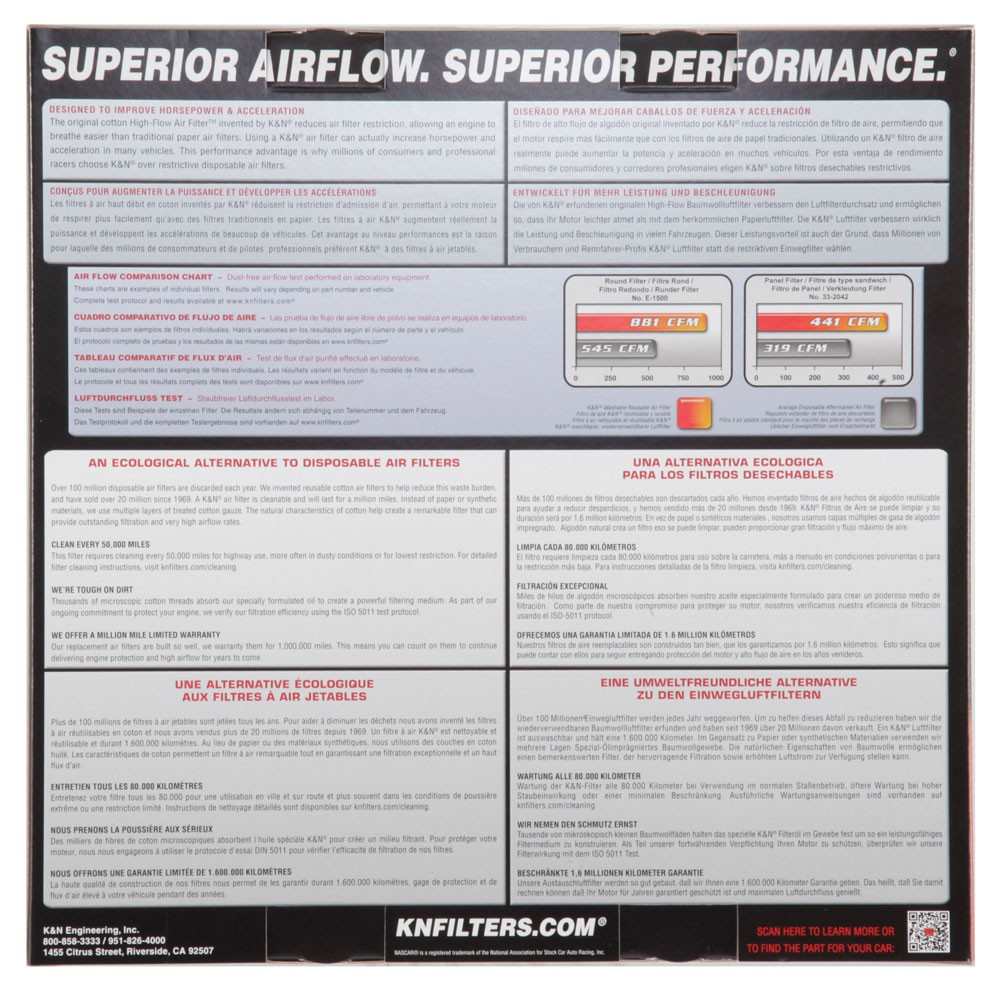 K&N Engineering K&N 98-04 Frontier / 90-97 Pick-Up / 00-04 Xterra Drop In Air Filter E-9233