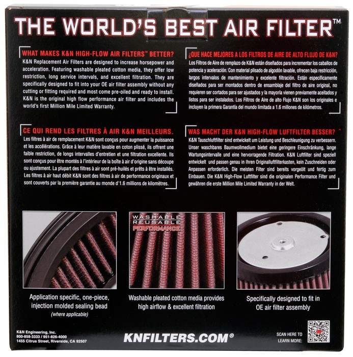 K&N Engineering K&N 10-12 Harley Davidson FLHXSE/FLSTSE / 11-12 FLHTCUSE / 11 FLTRUSE Replacement Air Filter HD-0910