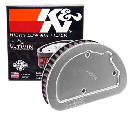 K&N Engineering K&N Replacement Unique Air Filter 6.625in L x 4.75in W x 1.625in H with 1 Flange for Harley Davidson HD-1614