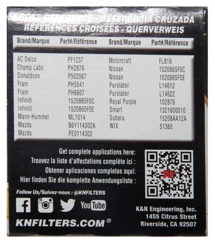 K&N Engineering K&N 03-07 Mitsubishi Lancer Wrench-Off Oil Filer HP-1008