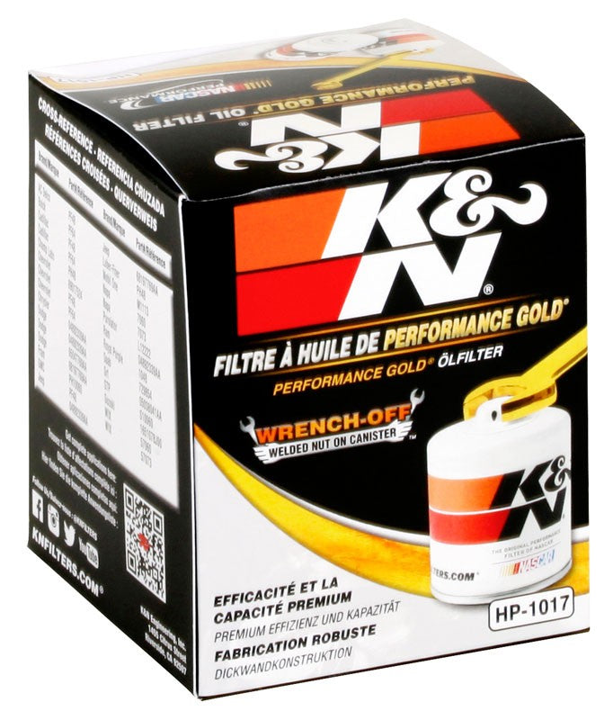 K&N Engineering K&N 3.74inch / 2.98 OD Performance Gold Oil Filter HP-1017