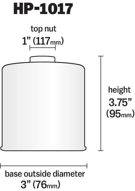 K&N Engineering K&N 3.74inch / 2.98 OD Performance Gold Oil Filter HP-1017
