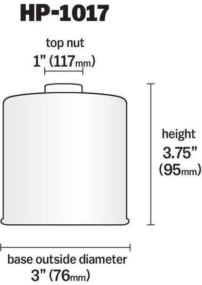 K&N Engineering K&N 3.74inch / 2.98 OD Performance Gold Oil Filter HP-1017