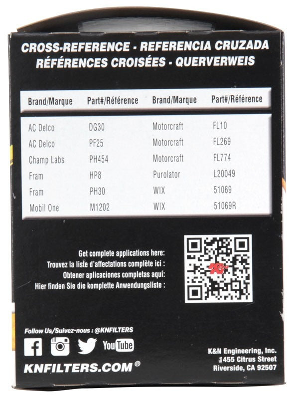 K&N Engineering K&N Oil Filter OIL FILTER; AUTOMOTIVE HP-2002