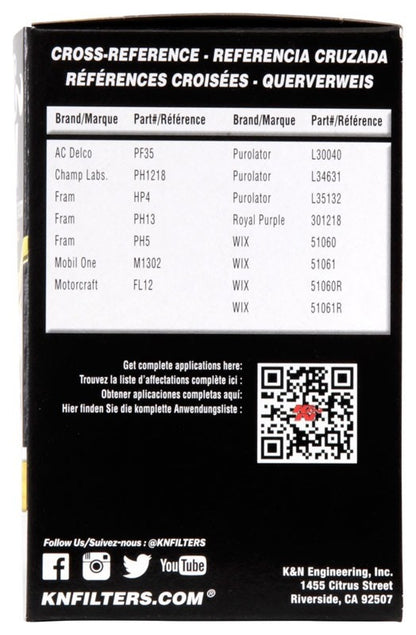 K&N Engineering K&N Oil Filter OIL FILTER; AUTOMOTIVE HP-3002