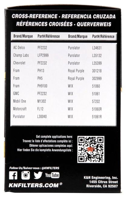 K&N Engineering K&N Oil Filter OIL FILTER; AUTOMOTIVE HP-3003