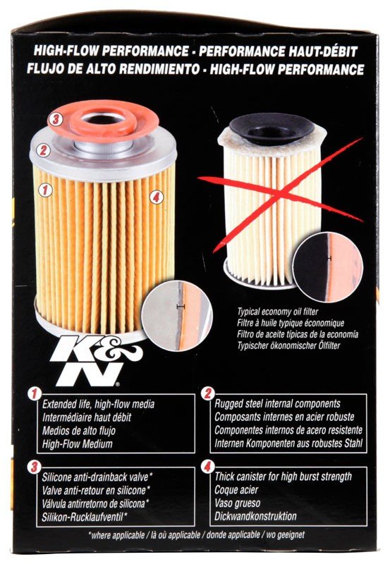 K&N Engineering K&N Oil Filter OIL FILTER; RACING, 4-5/8inOD, 6-11/16inH HP-5001