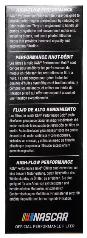 K&N Engineering K&N Performance Oil Filter for 14-17 Dodge Durango 3.6L / 14-17 Jeep Grand Cherokee 3.6L HP-7026