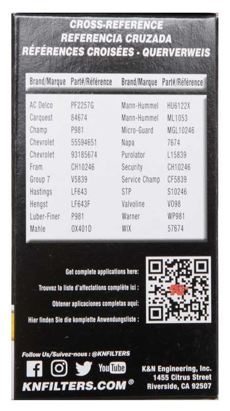 K&N Engineering Oil Filter KNEHP-7027