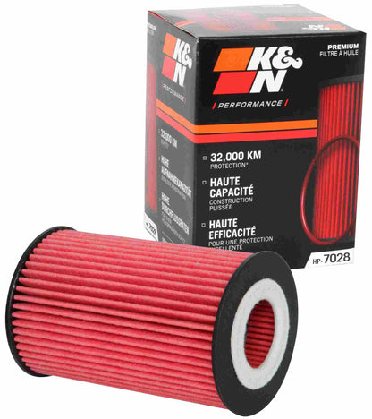 K&N Engineering K&N Performance Oil Filter for 2010+ Mercedes Benz GLE350D 3.0L V6 DSL 2.75in OD x 3.625in H HP-7028