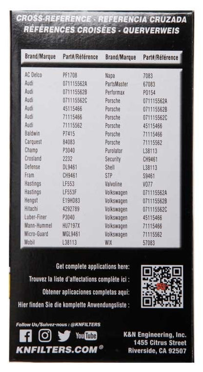 K&N Engineering K&N Performance Oil Filter for 03-14 Volkswagen Jetta HP-7031