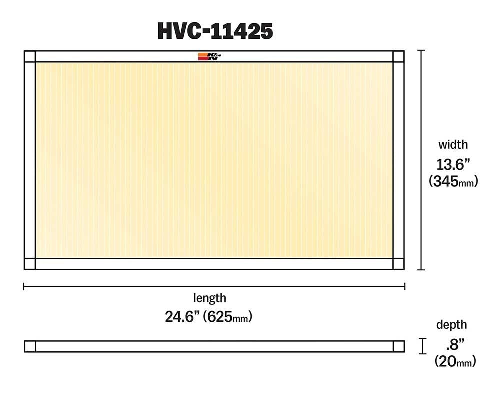 K&N Engineering K&N HVAC Filter - 14 x 25 x 1 HVC-11425