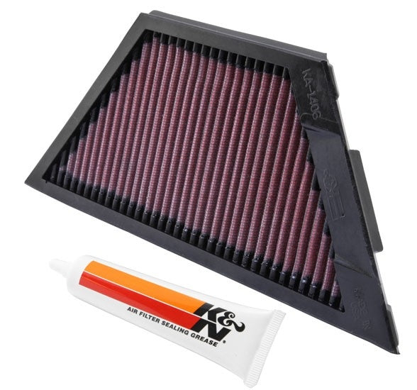 K&N Engineering K&N Kawasaki ZX1rR Ninja/ZZR1400/1400GTR/ZX14R 11.25in O/S L x 4.75in O/S W Replacement Air Filter KA-1406