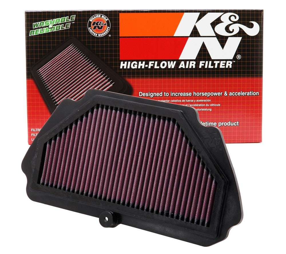 K&N Engineering K&N Replacement Air FIlter 09-12 Kawasaki ZX6R Ninja 600 / 09-10 ZX6R Ninja Monster Energy 600 KA-6009