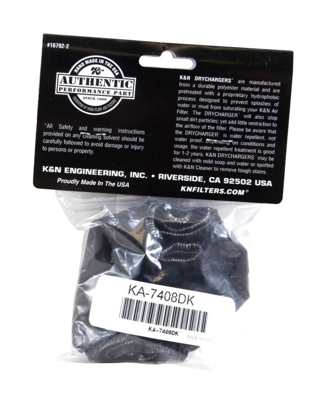 K&N Engineering K&N Drycharger Wrap Black 191mm L 140mm W 121mm H KA-7408DK