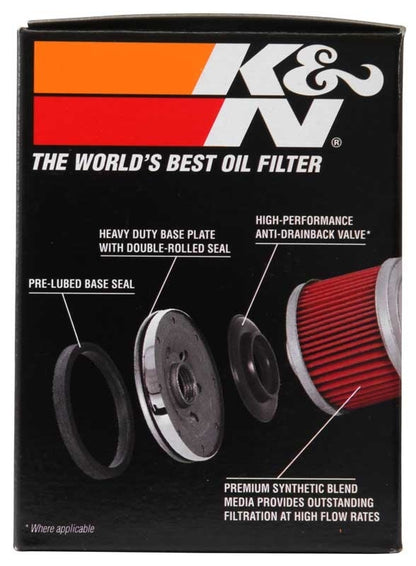 K&N Engineering K&N Harley Davidson / Buell 3in OD x 4.063in H Black Oil Filter KN-171B