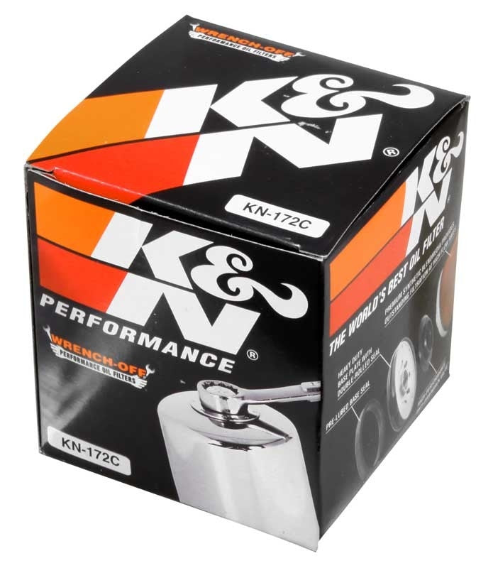 K&N Engineering K&N Oil Filter Powersports Canister Chrome KN-172C