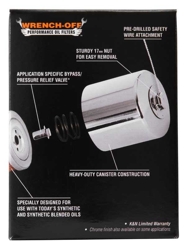K&N Engineering K&N Oil Filter 02-10 Harley Davidson VRSC 3in OD x 3.844in Height KN-174C