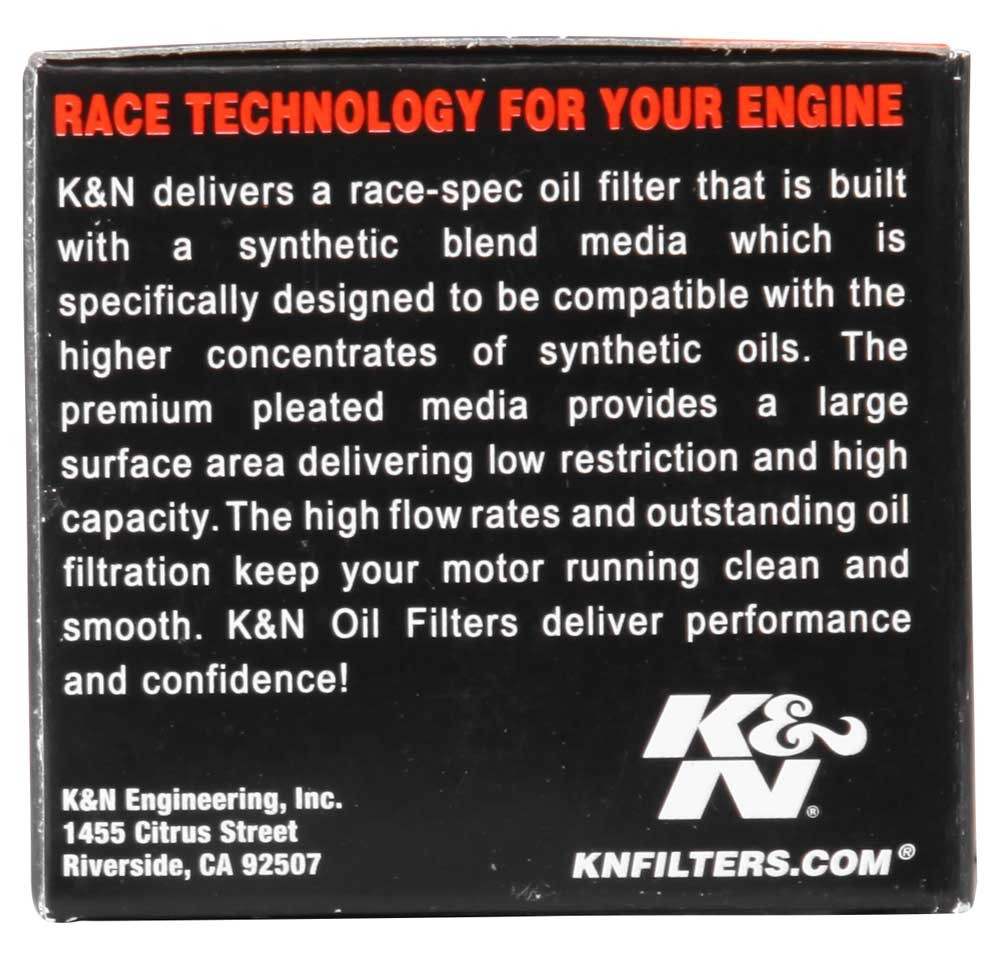 K&N Engineering K&N Oil Filter 1.656in OD x 1.656in H - Powersports Cartridge KN-185