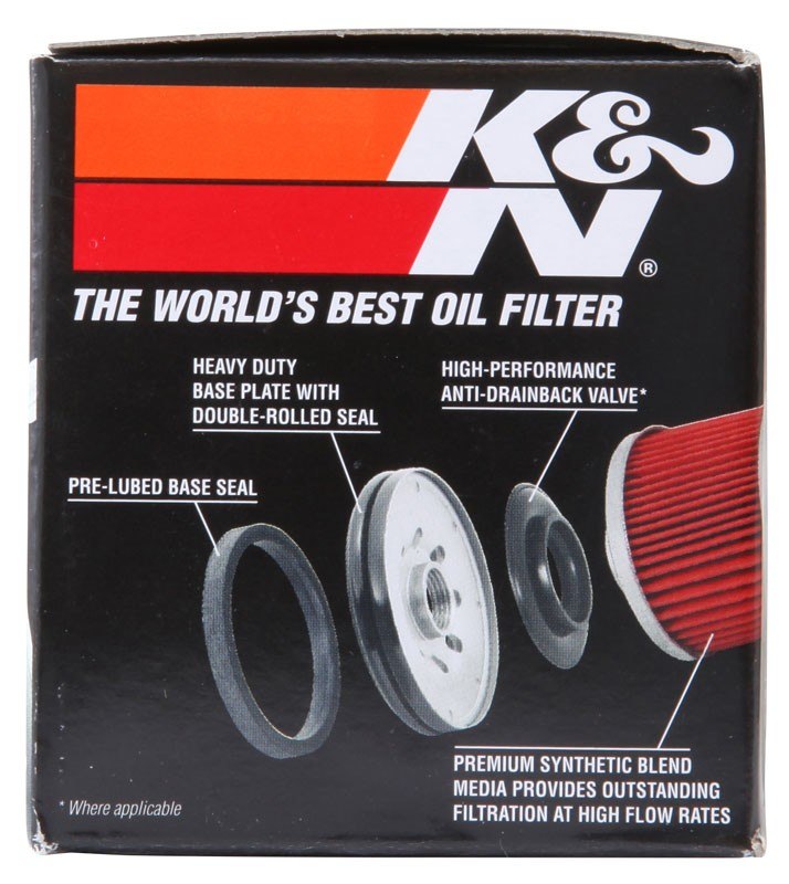 K&N Engineering K&N Honda / Kawasaki / Arctic Cat / Suzuki / Triumph / Yamaha 2.594in OD x 2.813in H Oil Filter KN-204-1