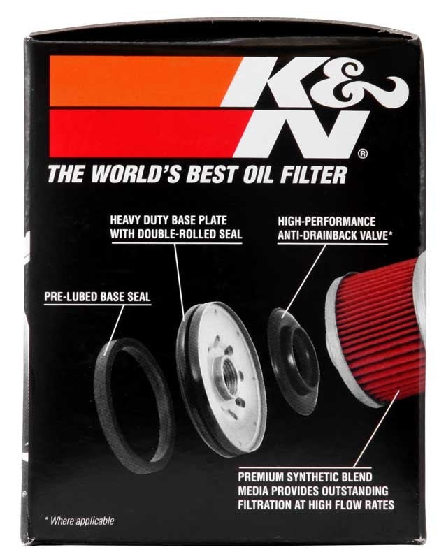 K&N Engineering K&N Honda / Kawasaki / Yamaha / Polaris / Victory 2.688in OD x 3.344in H Oil Filter KN-303