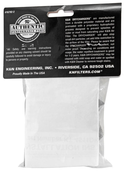 K&N Engineering K&N Drycharger Wrap Black 197mm L 164mm W 37mm H KT-4511DK