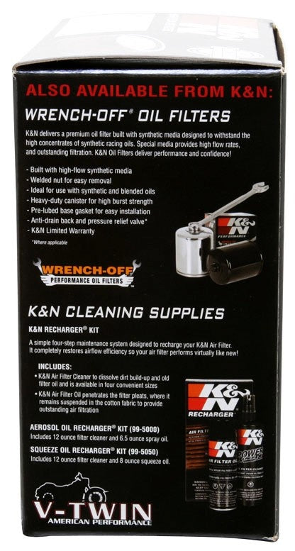 K&N Engineering K&N Harley Davidson Intake System w/ 36mm-38mm Mikuni Oval ML-0850 Replacement Air Filter ML-085B