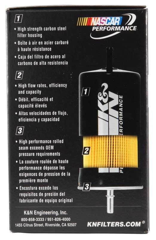 K&N Engineering K&N Cellulose Media Fuel Filter 1.688in OD x 3.813in L PF-1300