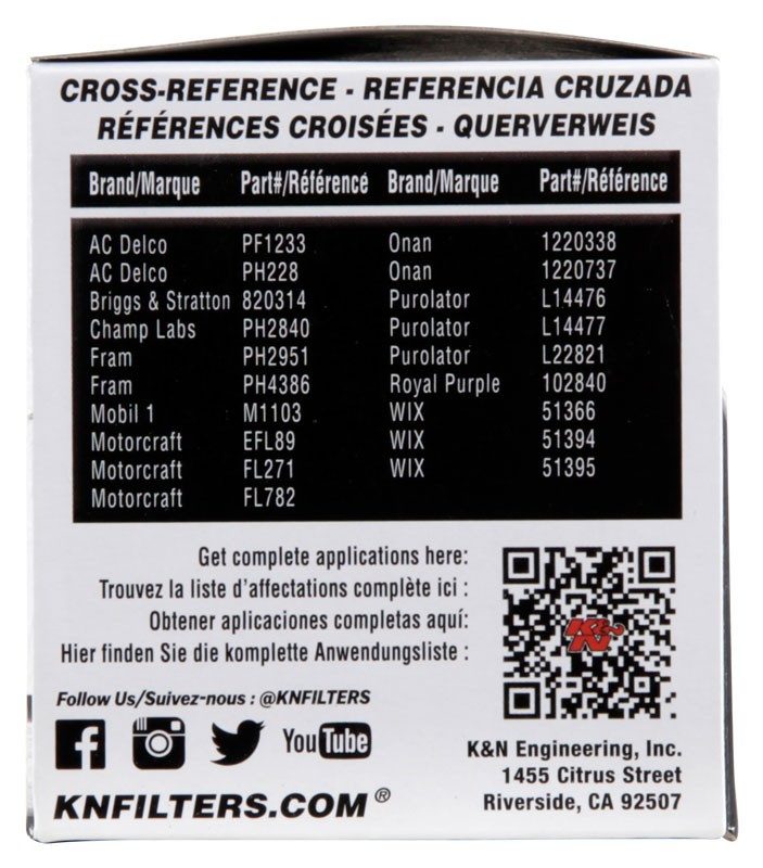 K&N Engineering K&N Oil Filter for Toyota / Chevrolet / Geo / Nissan / Suzuki / Pontiac / Scion / Lexus PS-1003