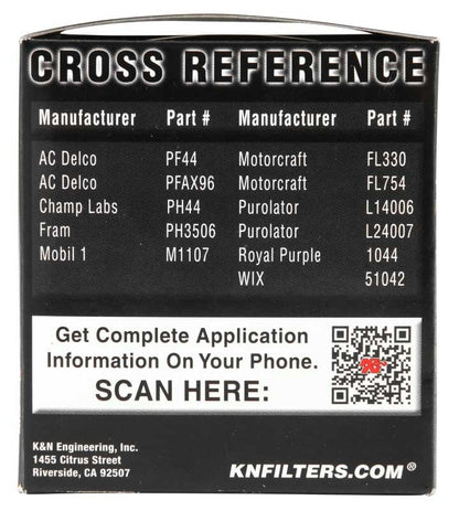 K&N Engineering K&N Oil Filter for Buick / Pontiac / Jeep / Toyota / Chevy / GMC 3in OD x 3.75in H PS-1007