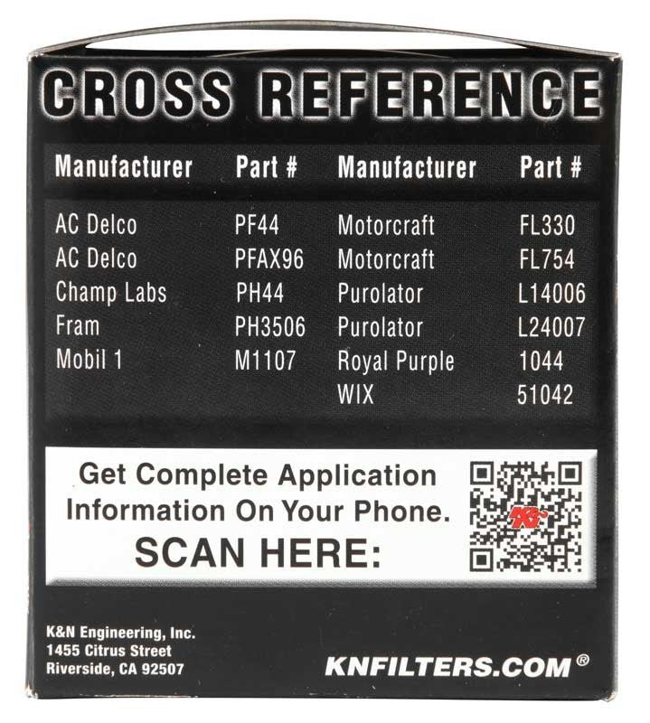 K&N Engineering K&N Oil Filter for Buick / Pontiac / Jeep / Toyota / Chevy / GMC 3in OD x 3.75in H PS-1007