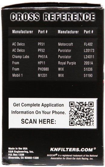 K&N Engineering K&N Oil Filter 3in OD x 5.094in H for Buick/Chevrolet/Pontiac/GMC/Oldsmobile/GMC/Cadillac PS-2001