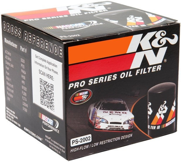 K&N Engineering K&N Oil Filter 3.688in OD x 4.688in H for Buick/Cadillac/Chevrolet/Dodge/GMC/Pontiac/Oldsmobile PS-2002