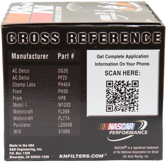 K&N Engineering K&N Oil Filter 3.688in OD x 4.688in H for Buick/Cadillac/Chevrolet/Dodge/GMC/Pontiac/Oldsmobile PS-2002