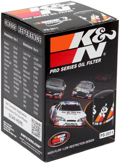 K&N Engineering K&N Oil Filter for Ford/Lincoln/Mercury/Mazda/Chrysler/Dodge/Jeep/Ram/GMC 3in OD x 4.781in H PS-2011