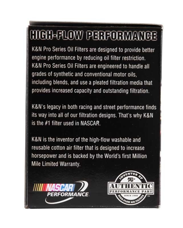 K&N Engineering K&N Pro Series Oil FIlter 1.188in ID x 2.125in OD x 2.688in H for 99-01 Cadillac Catera PS-7001