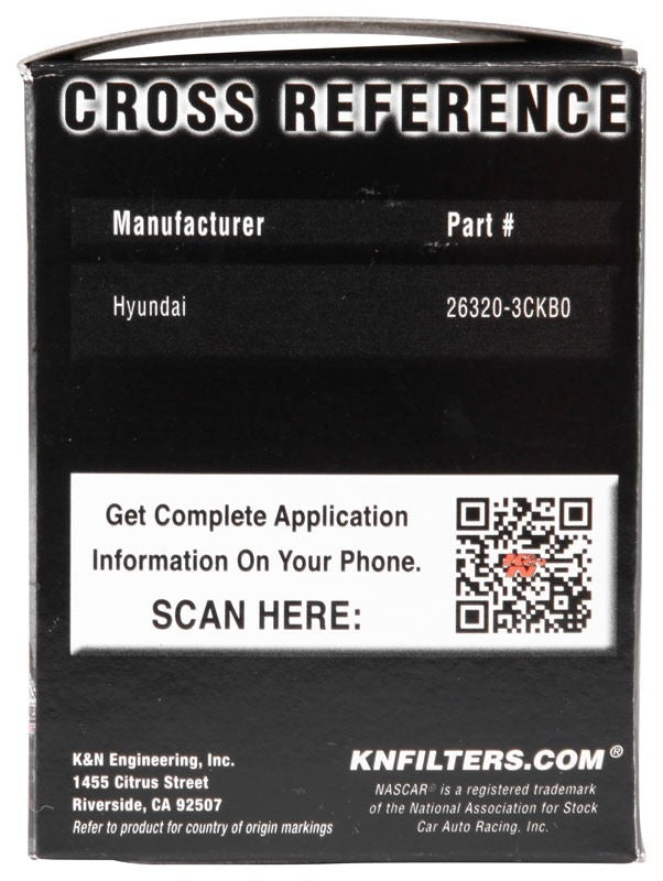 K&N Engineering K&N Oil Filter for 15-16 Hyundai Genesis Sedan 3.8L V6 PS-7035