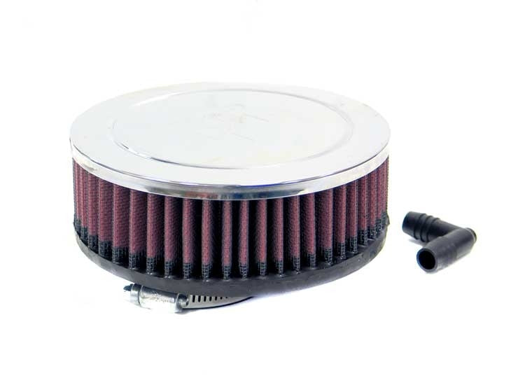 K&N Engineering K&N Universal Chrome Filter 2 9/16 Flange / 6in OD / 2in H / CR TP V RA-066V