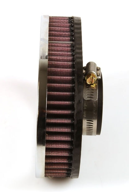K&N Engineering K&N Universal Chrome Filter-Oval Straight 4.5 Inch O/S Width 7 Inch O/S Length 1.5 Inch Height RA-070V