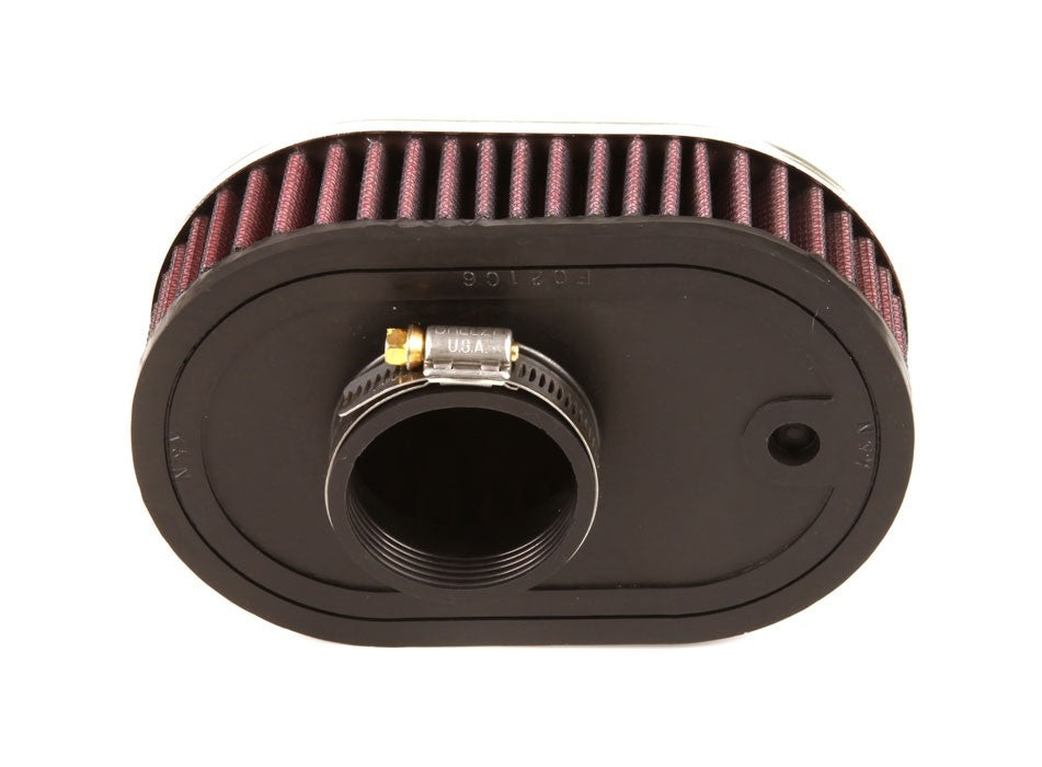 K&N Engineering K&N Universal Chrome Filter-Oval Straight 4.5 Inch O/S Width 7 Inch O/S Length 2 Inch Height RA-071V
