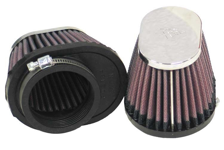 K&N Engineering K&N Universal Chrome Filter 2 1/8in FLG / 4in x 3in Bottom / 2in Top / 2 3/4in Height (2 Per Box) RC-0982