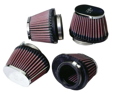 K&N Engineering K&N Universal Chrome Oval Tapered Filter 2.125inFlgID x 4inBOL x 3inBOW x 3inTOL x 2inTOW x 2.75inH RC-0984