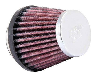 K&N Engineering K&N Universal Chrome Filter-Round Tapered-1.688in Flange ID x 2in Top OD x 3in Base OD x 2.75in H RC-1070