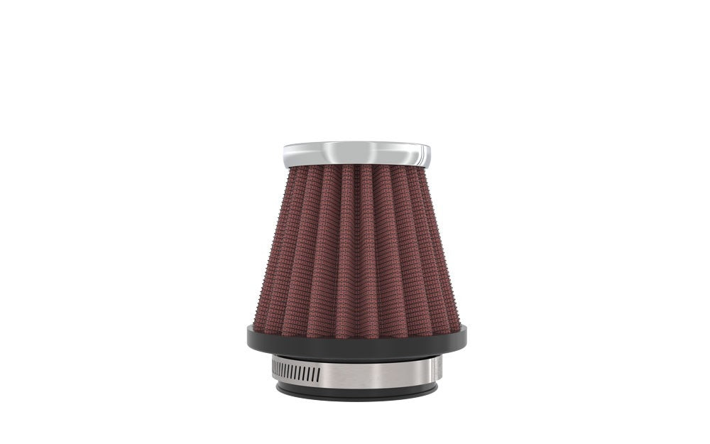 K&N Engineering K&N Universal Chrome Filter-Round Tapered-1.688in Flange ID x 2in Top OD x 3in Base OD x 2.75in H RC-1070