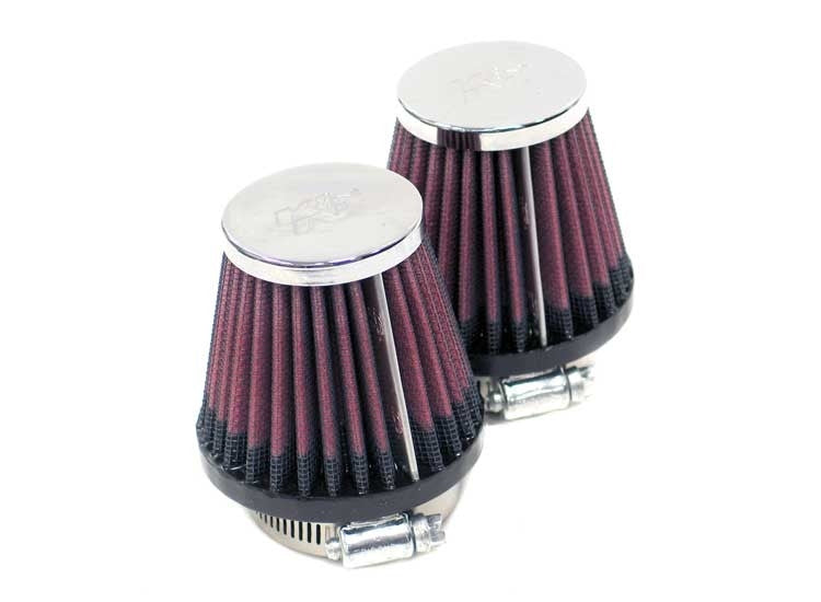K&N Engineering K&N Universal Chrome Filter Round Tapered 1.688in Flange ID x 3in Base OD x 2in Top OD x 2.75in H RC-1072